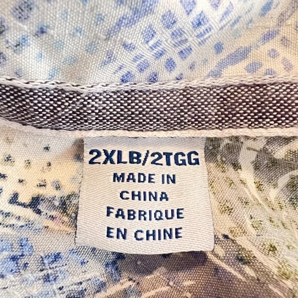 Tommy Bahama Mens 2 XLB/ 2TTG Palm Exposure Silk Blend Camp Shirt - Picture 7 of 8